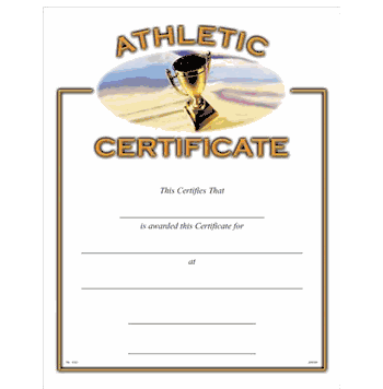 General Athletic Certificate - Click to enlarge