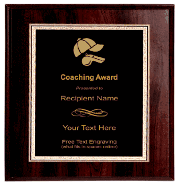 Gift Plaque for Coach - Click to enlarge
