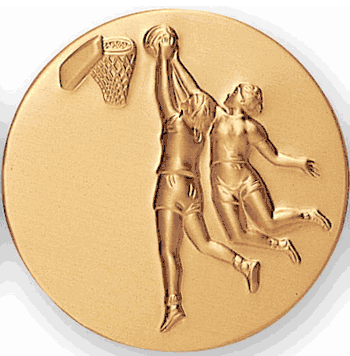 Girls Basketball Litho Medal Insert - Click to enlarge