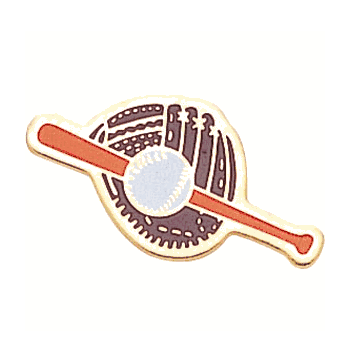 Glove, Bat & Baseball Pin - Click to enlarge