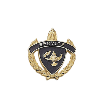 Gold Academic Service Pin - Click to enlarge