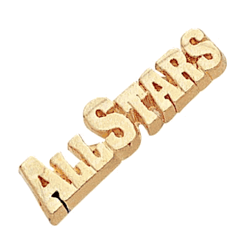 Gold All Stars Jacket & Uniform Lapel Pins - Click to enlarge