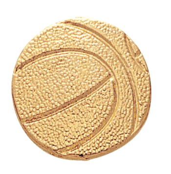 Gold Basketball-Shaped Pin - Click to enlarge