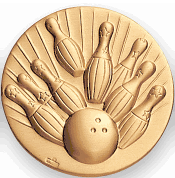 Gold Bowling (506651) Medal Insert Medal Litho Medal Insert - Click to enlarge