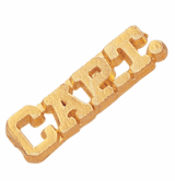 Gold "Captain" Uniform & Jacket Lapel Pin