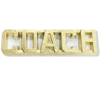 Gold "Coach" Uniform Lapel Pins - Click to enlarge