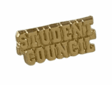 Gold Enamled Student Council Pin