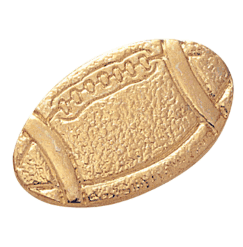 Gold Football Jacket Letter & Lapel Pins - Click to enlarge