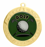 Gold Golf Medal, 2 3/4"