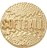 Gold Softball Letter & Lapel Pins