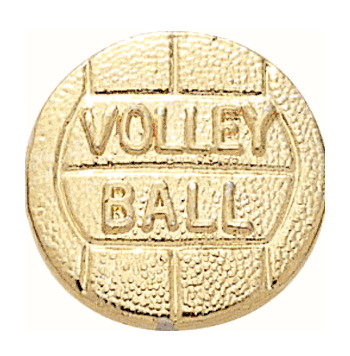 Gold Volleyball Lapel Pins - Click to enlarge