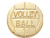 Gold Volleyball Lapel Pins