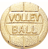 Gold Volleyball Lapel Pins