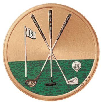 Golf "18th Hole" Litho Medal Insert - Click to enlarge