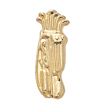 Golf Bag Lapel and Letter Pins - Gold - Click to enlarge
