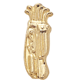 Golf Bag Lapel and Letter Pins - Gold