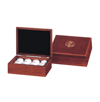 Golf Ball Gift Box with Engraving Plate - Click to enlarge