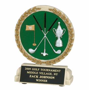 Golf Cast Stone Trophy - Click to enlarge