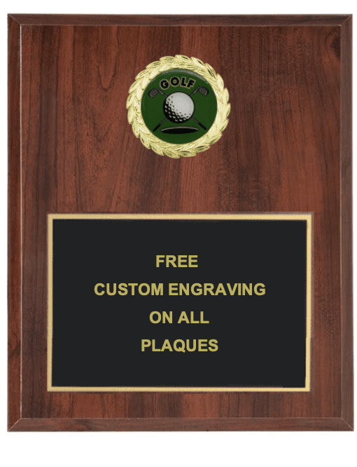 Beautiful Golf Insert Plaque from TrophyCentral