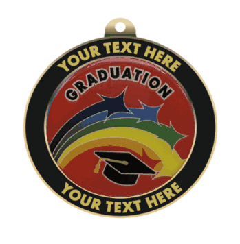 Graduation Insert Medal with Personalized Rim - Click to enlarge