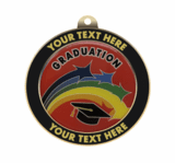 Graduation Insert Medal with Personalized Rim