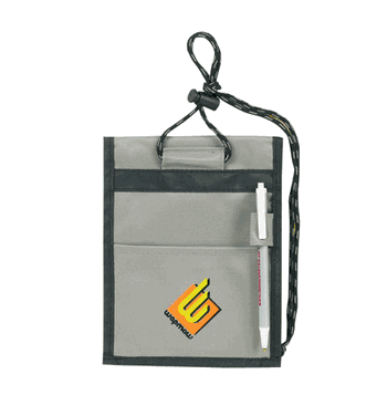 Grey Neck Wallets & Convention Badge Holders - Click to enlarge