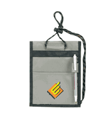 Grey Neck Wallets & Convention Badge Holders