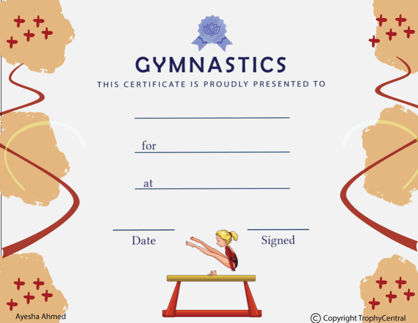 Image 2 for Gymnastics Certificate Template