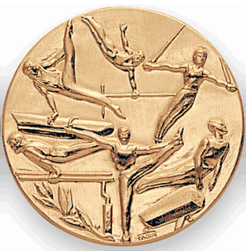 Gymnastics Male Litho Medal Insert - Click to enlarge