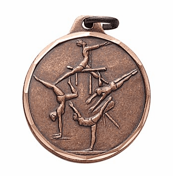 Gymnastics Medals, Female (1 1/4") - Click to enlarge
