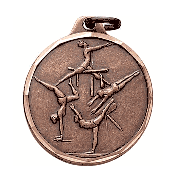 Gymnastics Medals, Female (1 1/4") - Click to enlarge
