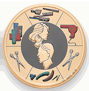 Hair Design Litho Medal Insert - Click to enlarge