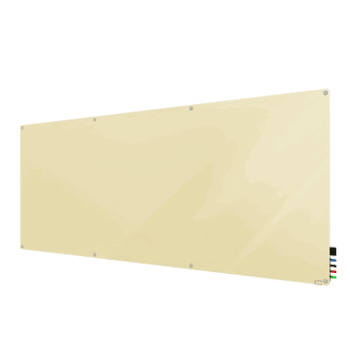 Harmony Glass Board with Radius Corners, 4'H x 10'W, Beige - Click to enlarge