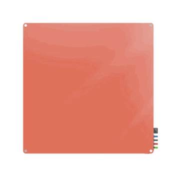 Harmony Glass Board with Radius Corners, 4'H x 4'W, Peach - Click to enlarge