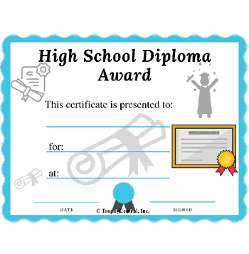 High School Diploma - Free Template - Click to enlarge