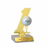 Hole-in-One Golf Ball Holder Participation Trophy - Marble Base