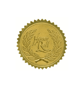 Honor Roll (Round) Certificate Seals - Click to enlarge