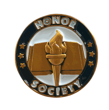 Honor Society Gold Enamel Lapel Pin - Click to enlarge