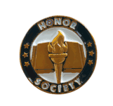 Sleek Black Honor Society Lapel Pin