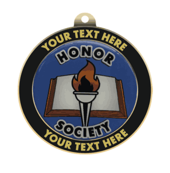 Honor Society Insert Medal with Personalized Rim - Click to enlarge