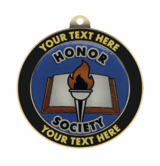 Honor Society Insert Medal with Personalized Rim
