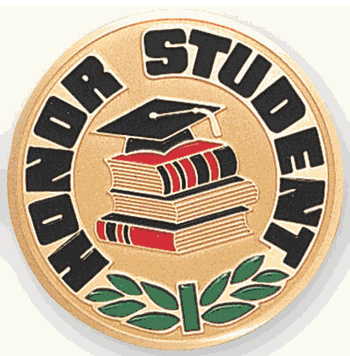 Honor Student Medal Insert (Etched) - Click to enlarge