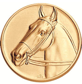 Horse Head English Litho Medal Insert - Click to enlarge