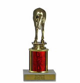Horses-Rear Single Column Trophy - Budget Series