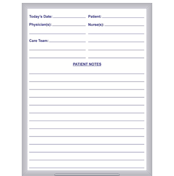Hospital Magnetic Whiteboard, 3'H x 2'W - Click to enlarge