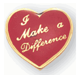 I Make Difference Heart Pin
