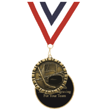 Ice Hockey 3D Relief Medals (2") - Click to enlarge