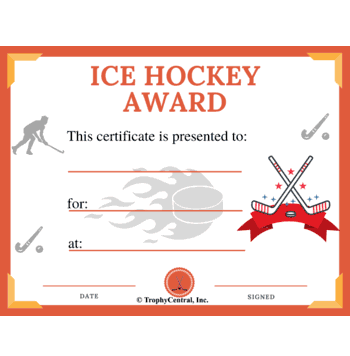 Image 4 for Hockey Certificate Templates