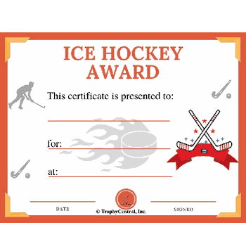 Ice Hockey Free Template - Click to enlarge