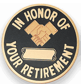 In Honor Of Your Retirement Medal Insert (Etched)